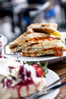 Delicious grilled sandwich