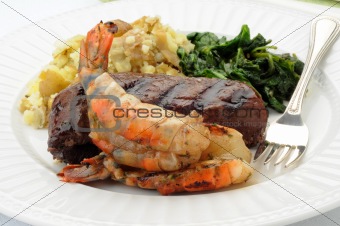 Grilled Shrimp and Steak