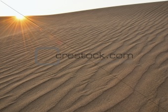 sand dune with flare