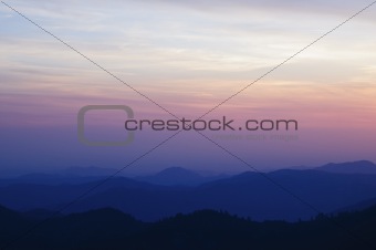 mountains sunset scenic