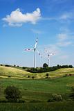 Wind turbines and rural landscape