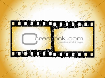 movie stripe frame isolated on grunge background
