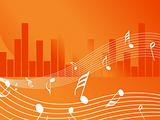 music background with equalizer, vector illustration