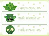 banner with beautiful shamrock vector 17 march