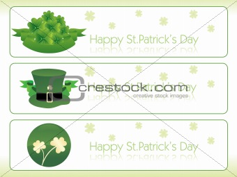 banner with beautiful shamrock vector 17 march
