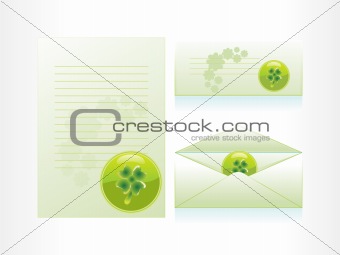 seamless clover mailingcard and letterhead