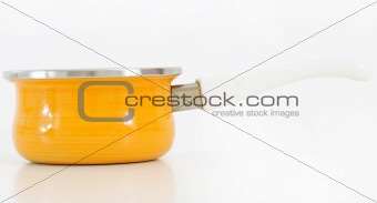 metal pot isolated on white background