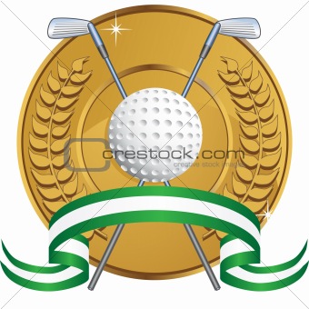 Golf Themed Background - laurel coin