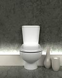 3d render of contemporary toilet