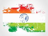 grunge indian flag vector