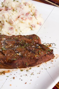 Steak with Mashed Potatoes