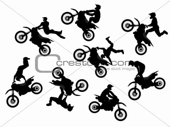 Motocross rider jump