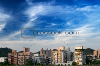 apartment and blue sky