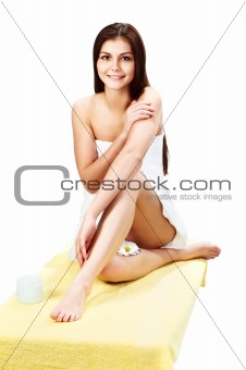 Beautiful Young Woman With Towel