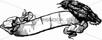 Crow Banner Illustration