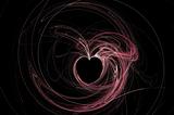 Abstract Heart on black