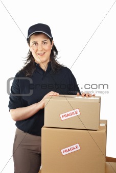 Delivering a parcels fragile
