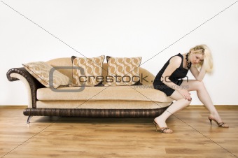 Young Woman on a sofa