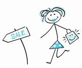 Doodle sale girl – blue