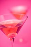Two Pink Cherry Martinis With Blur