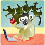 Monkey apple laptop