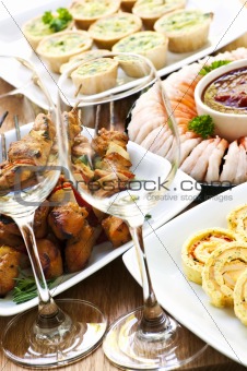 Assorted appetizers