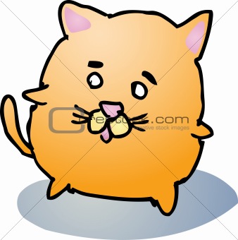 Fat cat cartoon