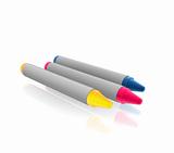 Coloring crayons illustraton