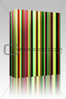 Multicolored streaks box package