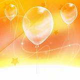 abstract yellow  background  with ballon