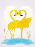 abstract romantic waterbird background