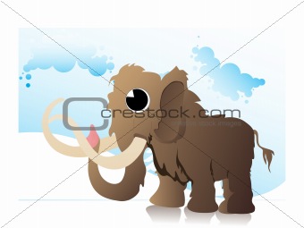 background with huge elephant