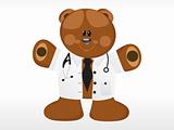 doctor bear with background