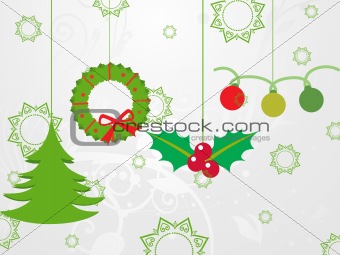 background with xmas icons