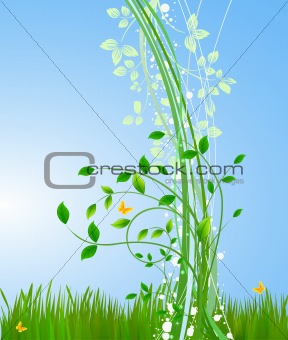 Abstract floral vector design