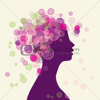 Woman face silhouette for your design