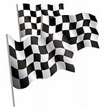 Racing-sport finish 3d flag.
