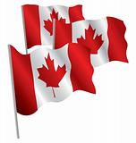 Canada 3d flag.