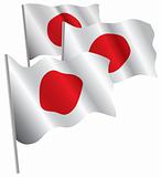 Japan 3d flag.