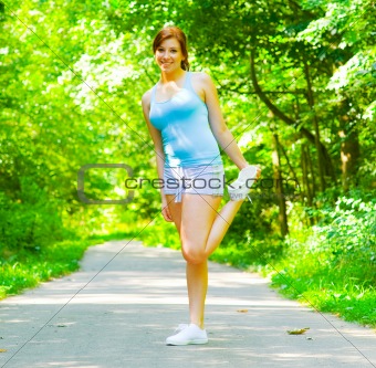 Young Woman Outdoor Workout
