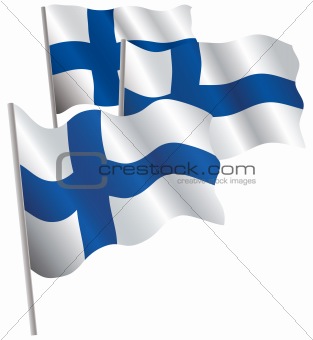 Finland 3d flag.
