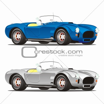 vector isolated convertible cars