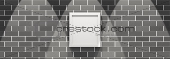 3d picture frame on a brick wall