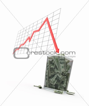 chart of falling of economy