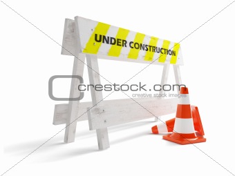 under construction on a white background