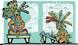 Mayan King and Scribe
