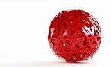 abstract red plastic ball 