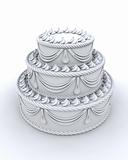 3d render of decorated cake