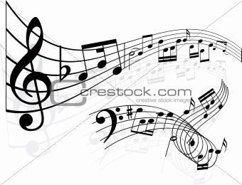music notes background 