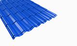 roof blue metal tile